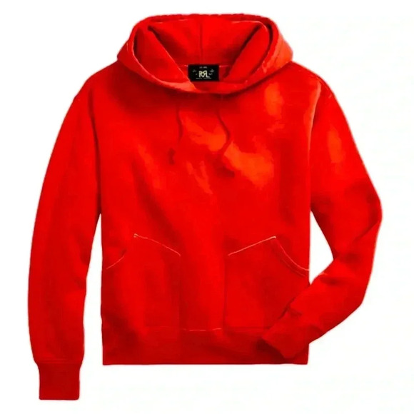Ralph Lauren Double RL Other - RRL Ralph Lauren Red Fleece Lined Mens Hoodie Size M NWT $265